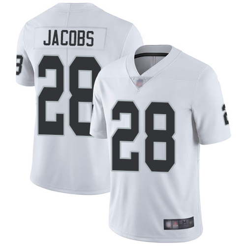 wholesale stitched jerseys Raiders #28 Josh Jacobs White Men\’s ...